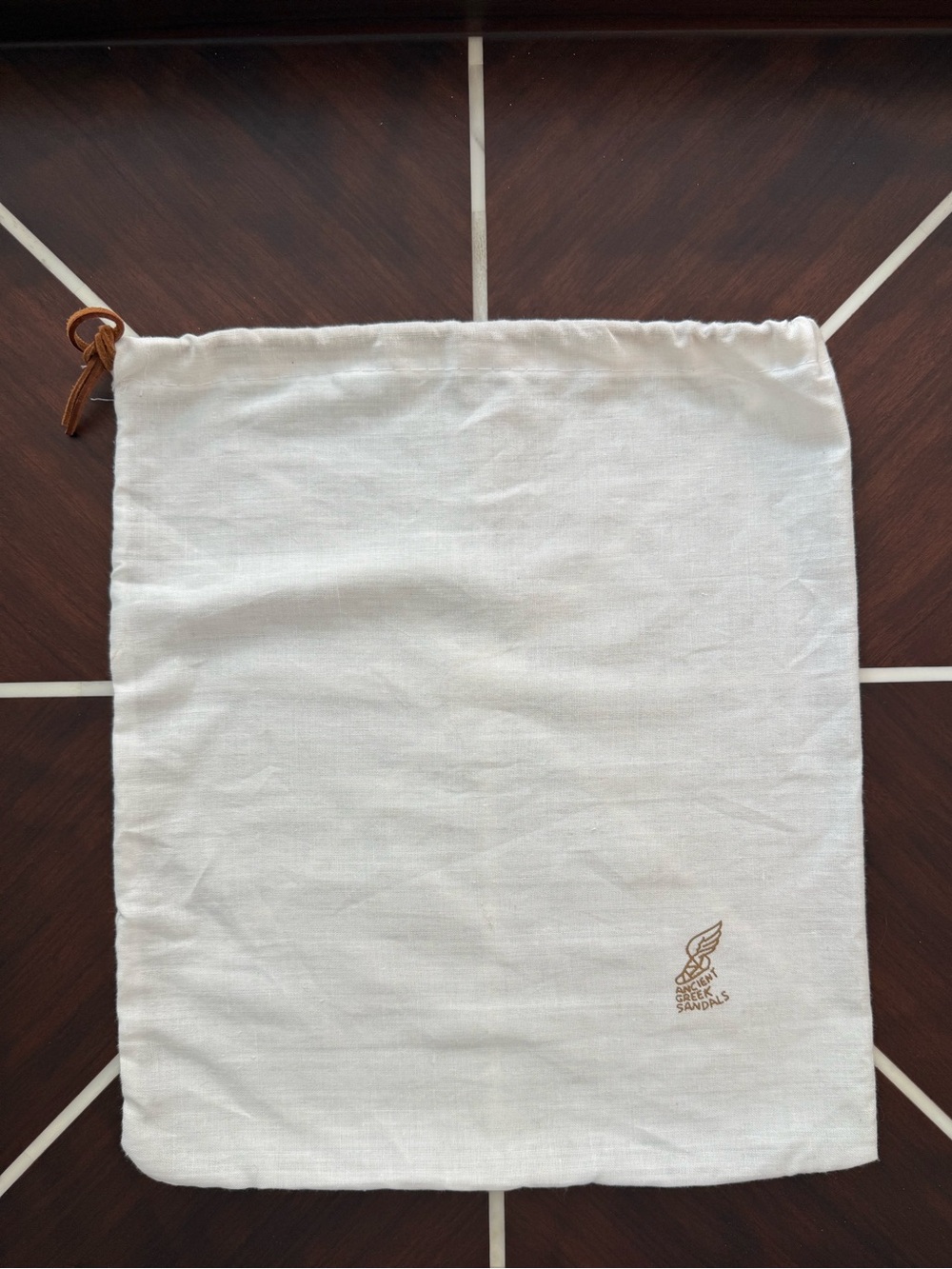 Ancient Greek Sandals Dust Bag w/ Leather Drawstring